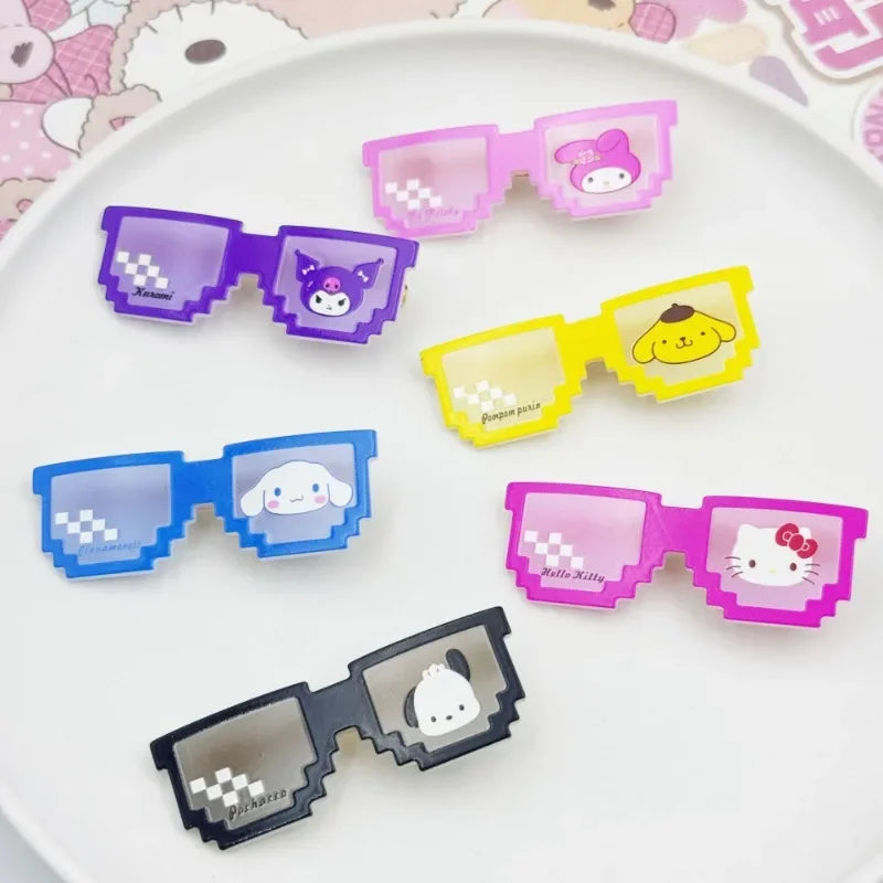 Sanrio Hello Kitty Hair Clip for Women Cute Anime Cartoon Kuromi My Melody Charm Girls Hair Accessories Glasses Bangs Clip Gifts