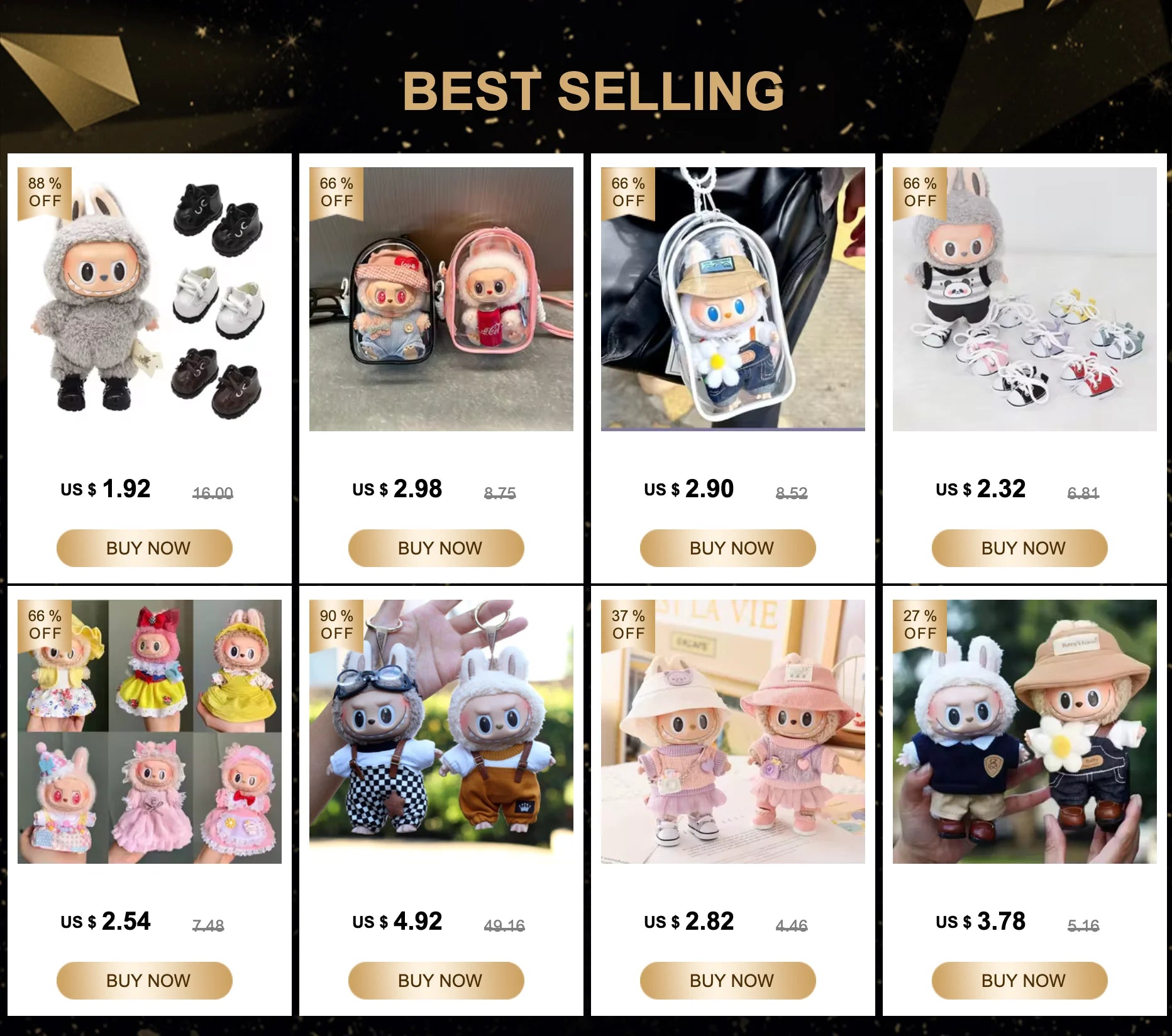 For 17cm Labubu Clothes I II Idol Dolls Accessories Sweatshirt Heart-Beating Hoodie Macaron For Labubu Doll Jeans Clothes