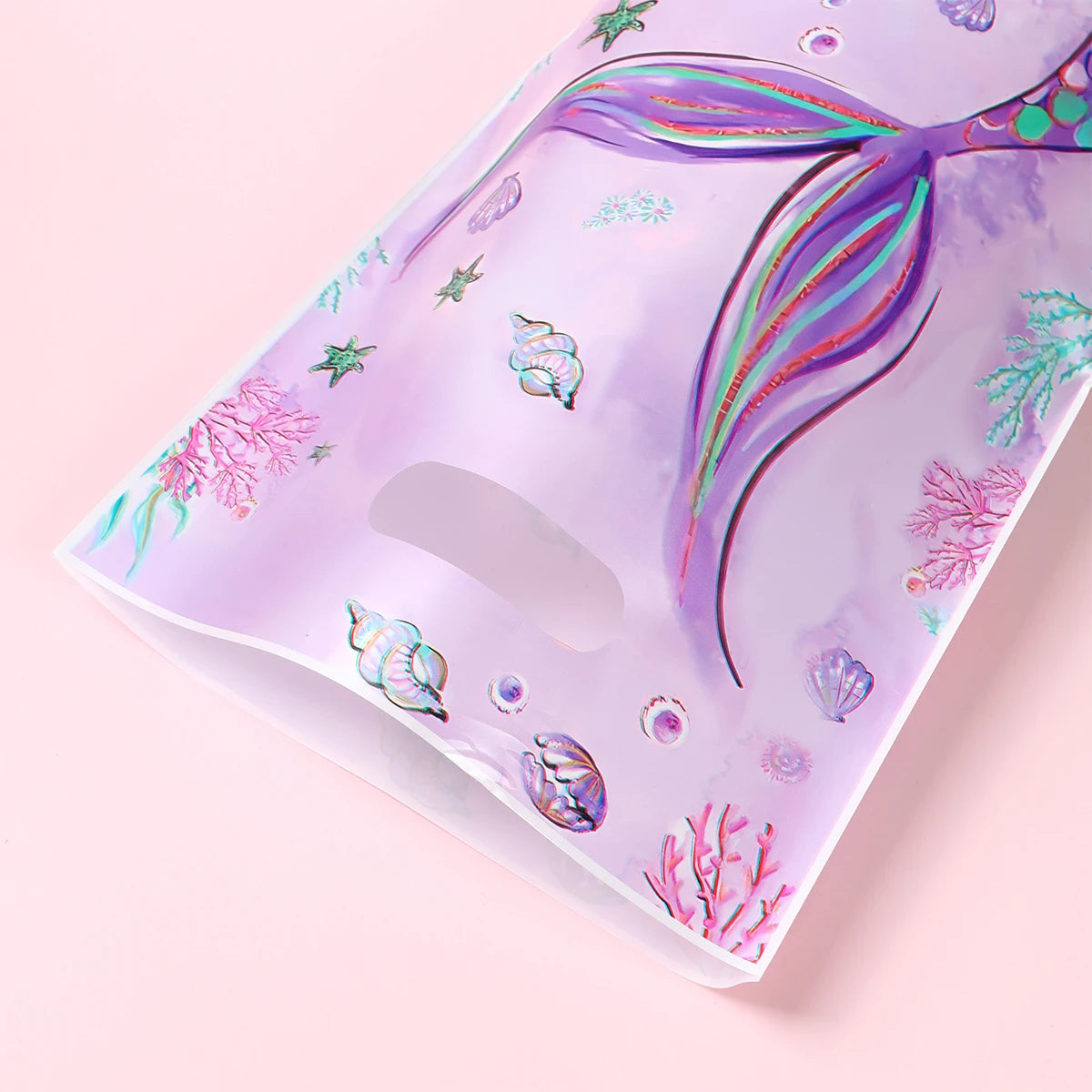 Mermaid Tote Bag Under The Sea Theme Little Mermaid Happy One Birthday Party Decorations Kids Candy Cookie Handbag Baby Shower