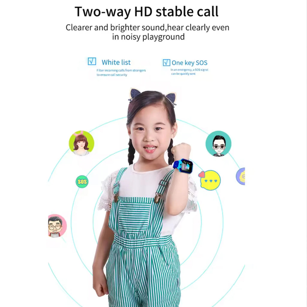 Kids Smart Watch SOS Antil-lost GPS Location Camera Sim Card Call IP67 Waterproof Smart Watch For Android Ios Kids Gift 2025New