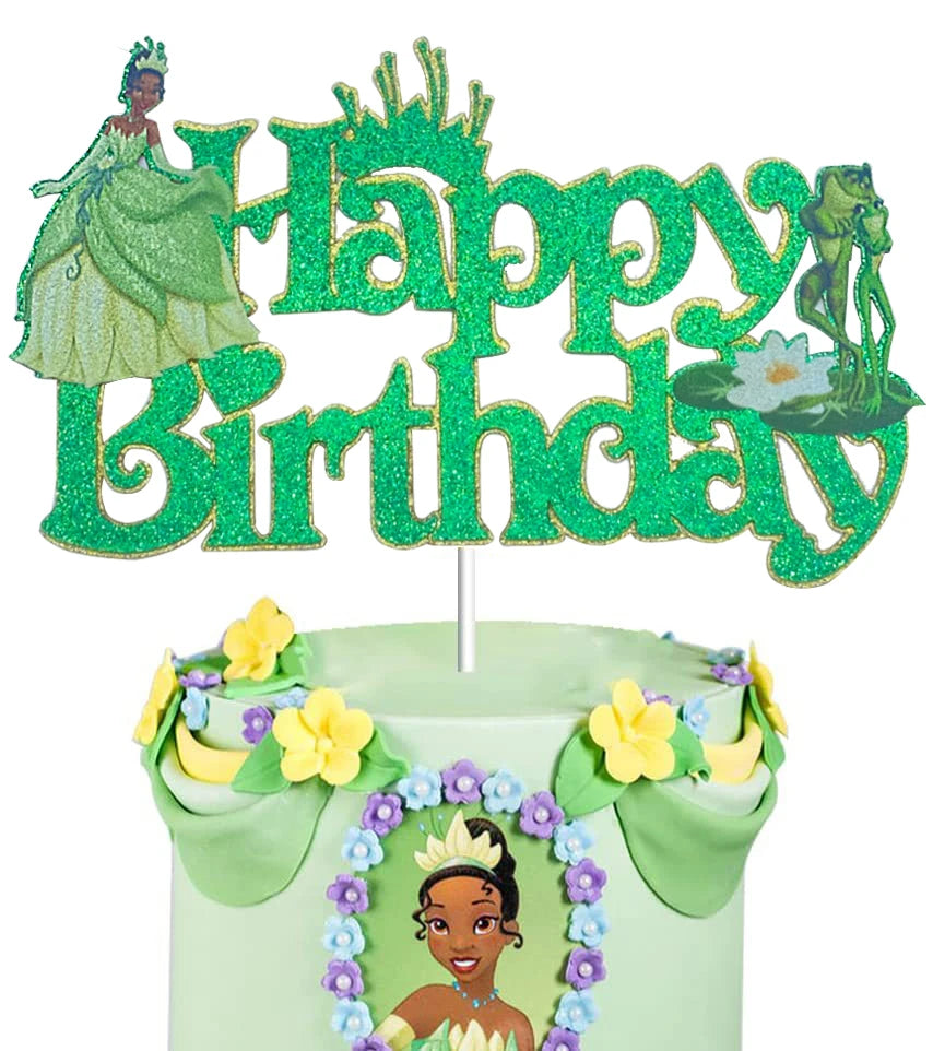 MINISO Lilo & Stitch Six Princess Acrylic Cake Topper Children Birthday Party Supplies Cake Flag Baby Shower Baking DIY Supplies