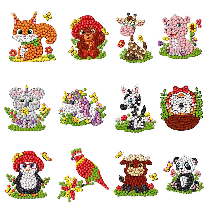 2024 New Stitch Children's Diamond Stickers Handmade Diy Point Diamond Painting Random Paste Set