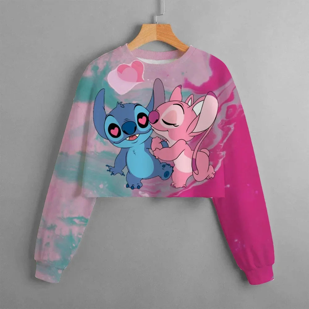 23024New Lilo & Stitch Cartoon Anime Hoodie for Boy Girl Kids 3D Print Women Clothing Coat Streetwear Sweatshirt Zipper
