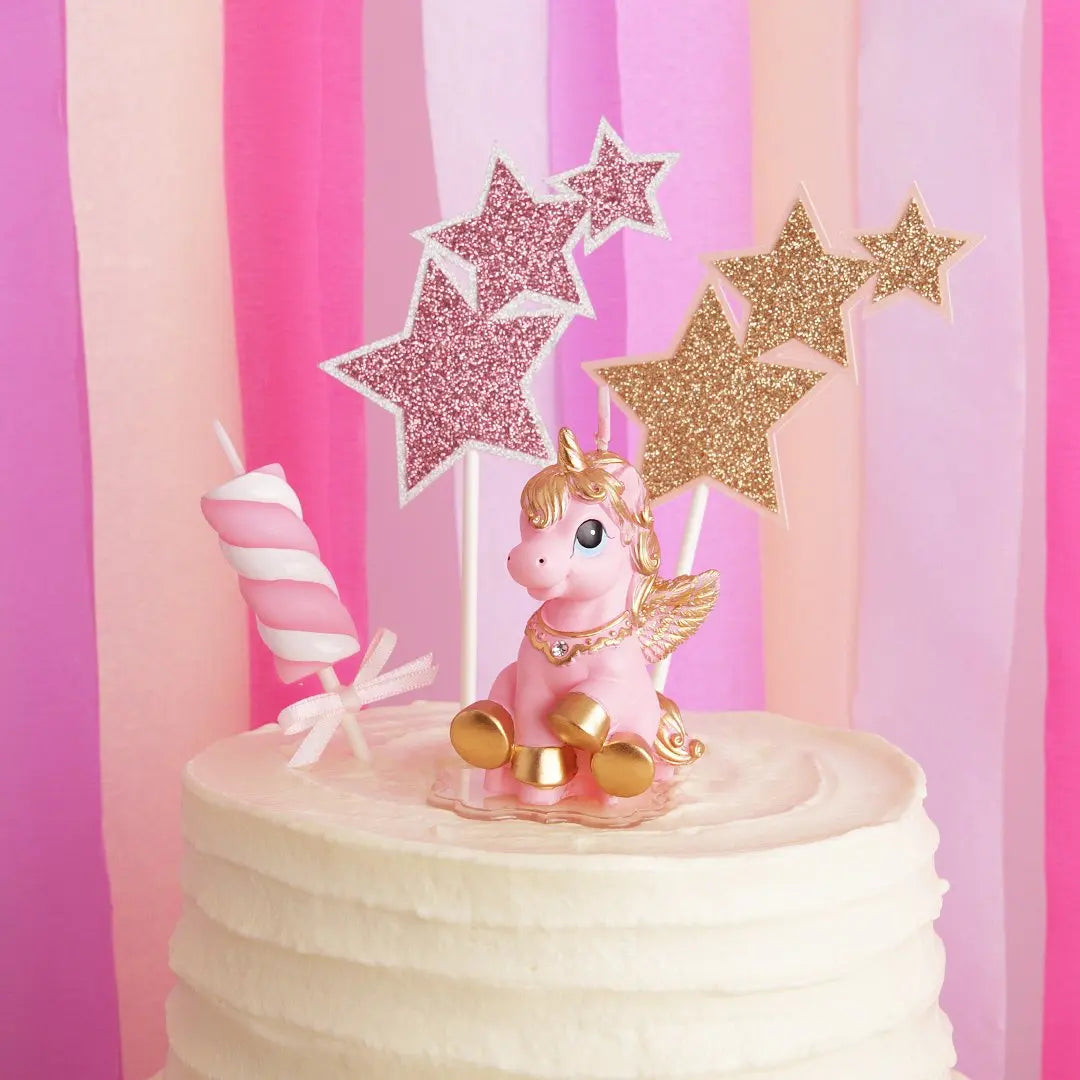 Sparklers Birthday Candle 1 Years Pink Unicorn Original Birthday Candles for Cake Blue Children's Birthday Candle