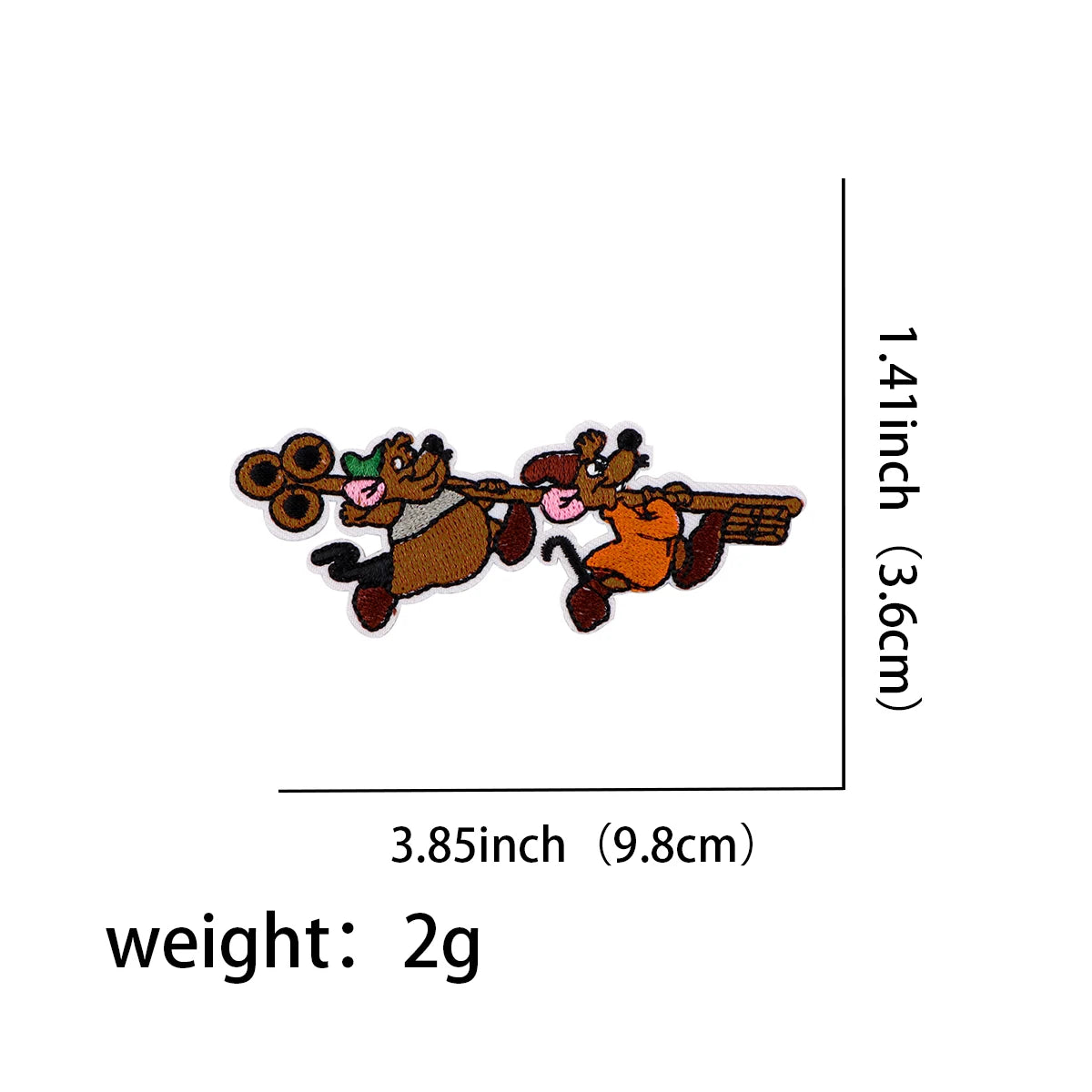 Cute Stitch Patches On Clothes Cartoon Mushu Dragon Embroidered Patches Animals Badges Iron On Patch DIY Clothing Accessories