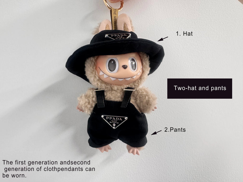 The first and second generations of Labubu only sell 17cm seated party clothes accessories inverted triangle workwear fashion