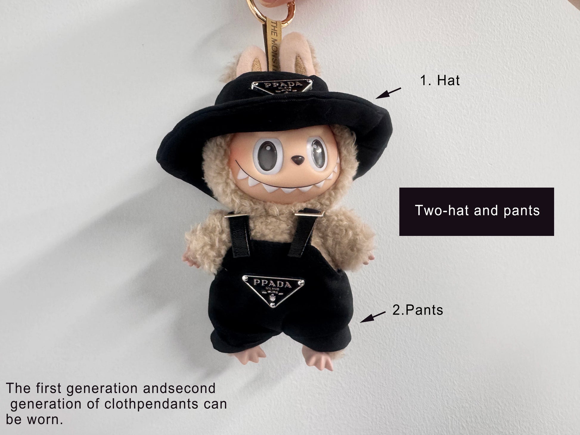 The first and second generations of Labubu only sell 17cm seated party clothes accessories inverted triangle workwear fashion