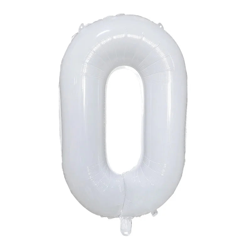 32/40Inch Cream Color Number Balloons 1-9 Large Digital Foil Helium Ball Girl Kids Adult Happy Birthday Party Decoration Wedding