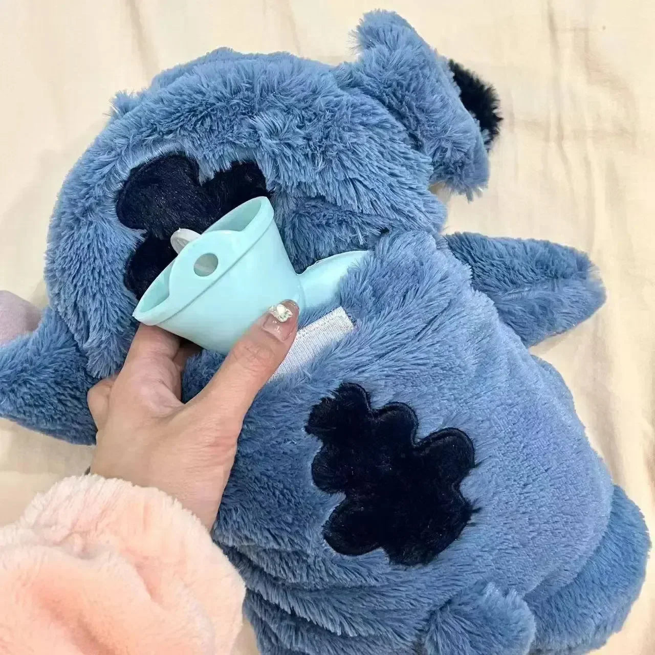Turo Lilo Stitch Angel Lotso Plush Hand Warm Bag Hot Water Bottles Kawaii Soft Winter Portable Warm Hand Bag Toy Birthday Gifts