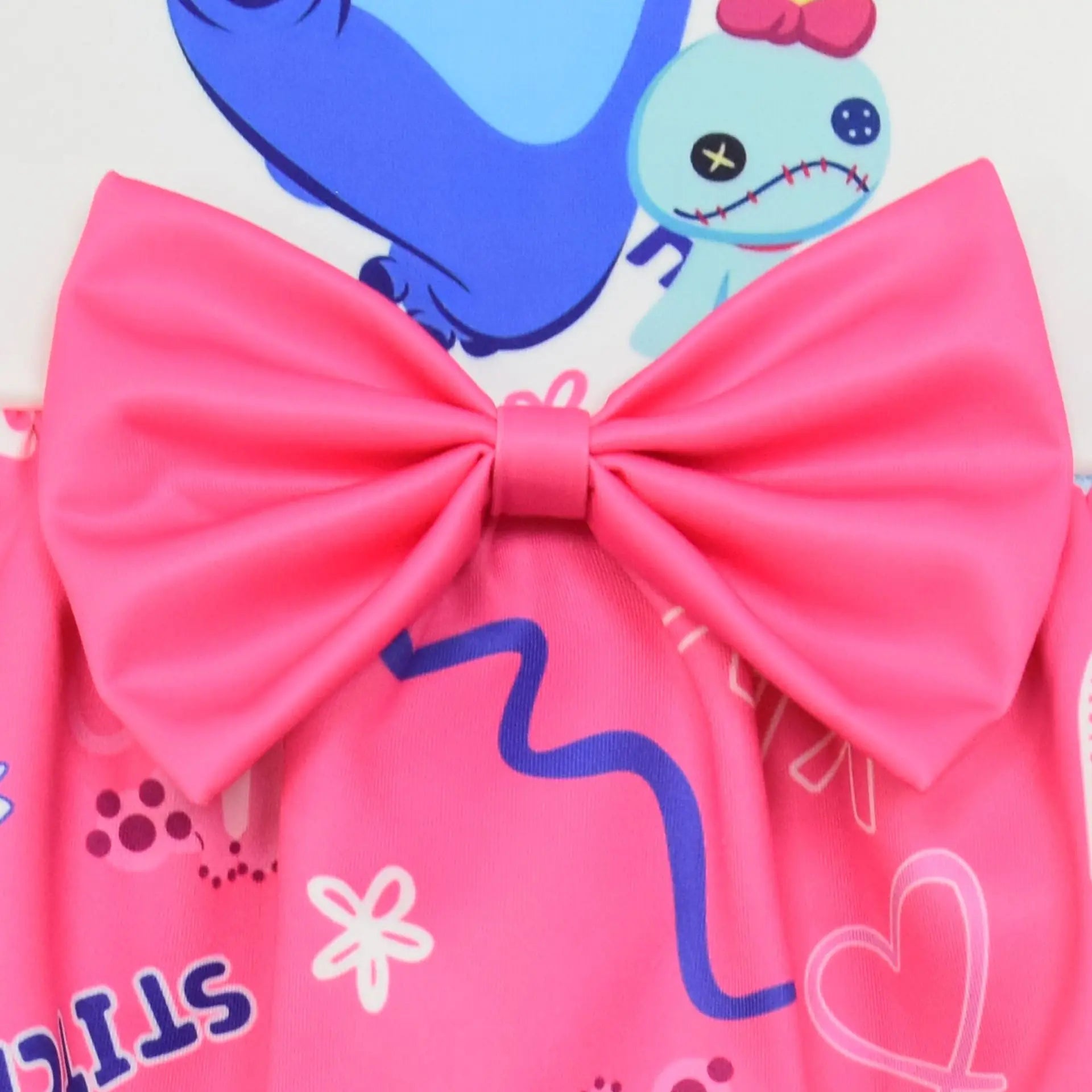 Lilo and Stitch Baby Girls Lilo Stitch Cosplay Princess Dress Kids Birthday Christmas Party Costume Summer Clothes Bow Sundress