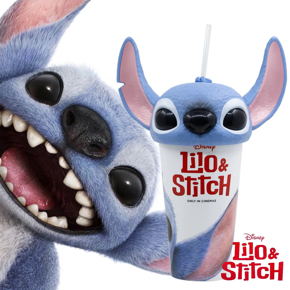 "Authentic In-Stock Stitch (Lilo & Stitch) Merchandise - Collectible Cup Series: Novelty Straw Cup & Popcorn Bucket"