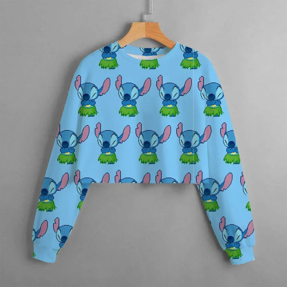 23024New Lilo & Stitch Cartoon Anime Hoodie for Boy Girl Kids 3D Print Women Clothing Coat Streetwear Sweatshirt Zipper