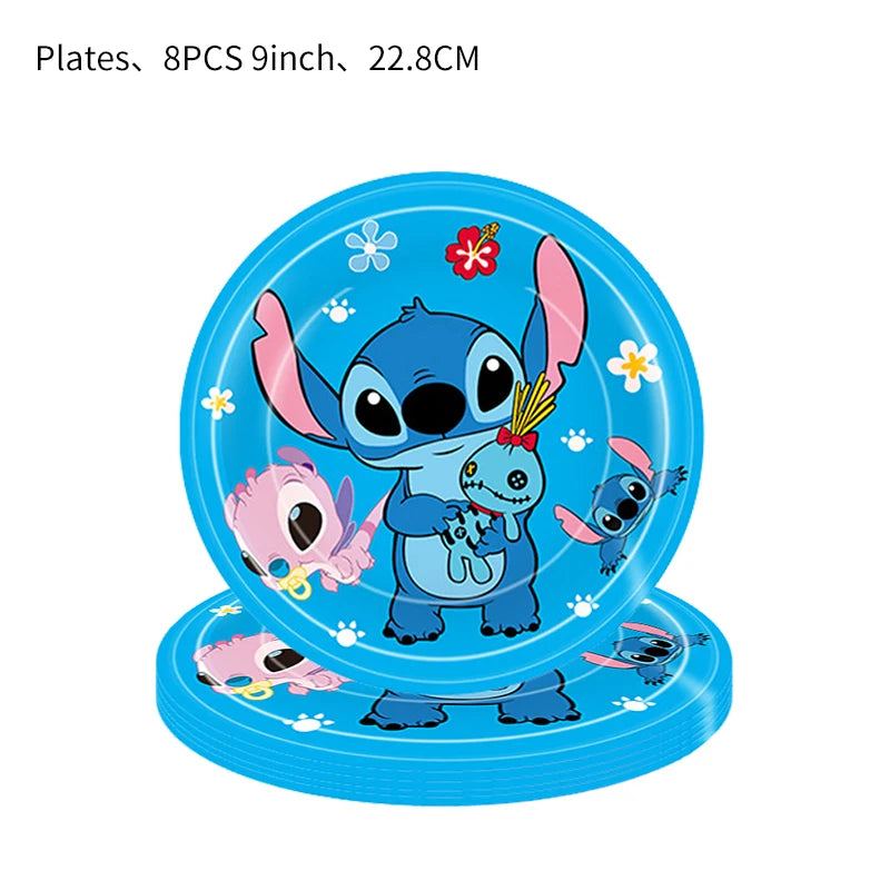 Stitch Party Supplies For Child Lilo And Stitch Birthday Party Decorations Balloons Banner Tablecloth Backdrop Tableware