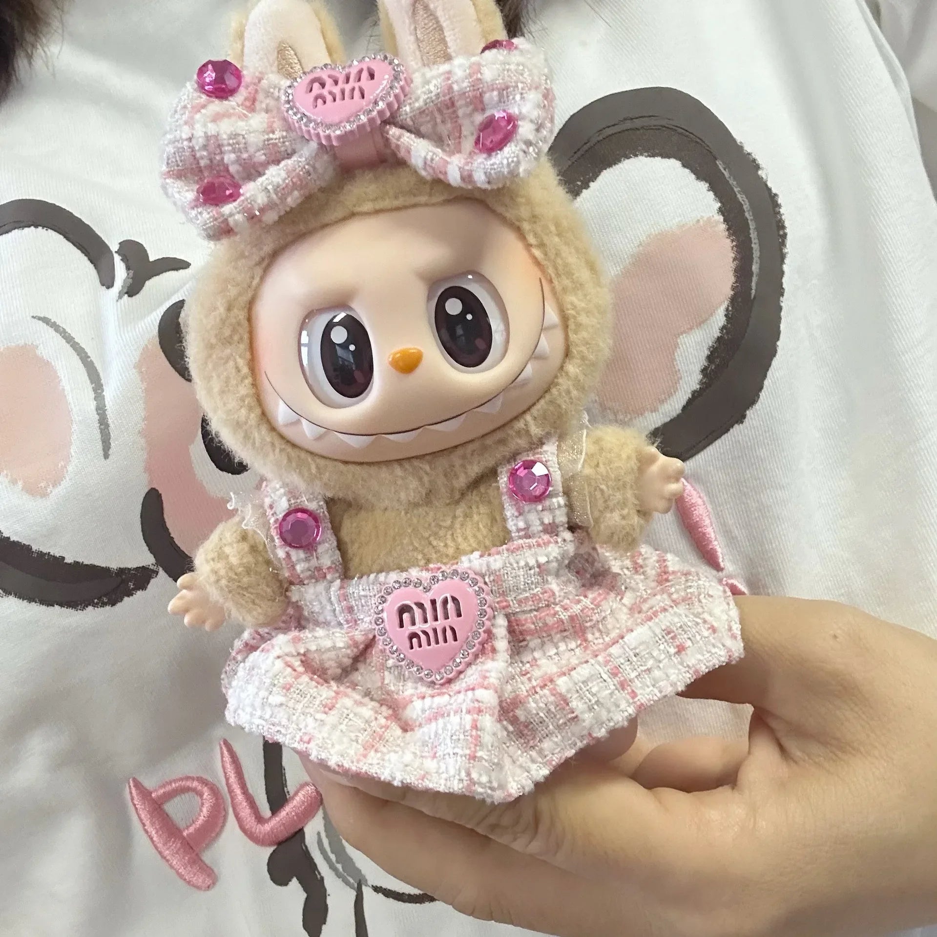17cm Mini Plush Doll'S Clothes Outfit Accessories For Korea Kpop Exo Labubu Idol suit Clothing Gift