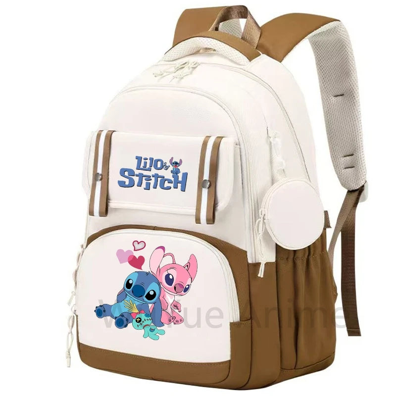 Anime Lilo Stitch Backpack Large Capacity Bookbag for Boy Girl Men Women Leisure Waterproof Laptop Travel Bag Kid Gift Mochila