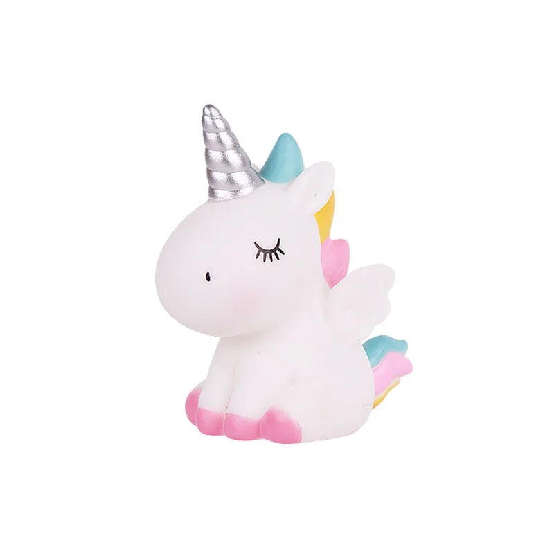Unicorn Cake Toppers Rainbow Unicorn Horn Wings Girl Birthday Party DIY Decoration Cupcake Wrapper Unicorn Theme Party Supplies