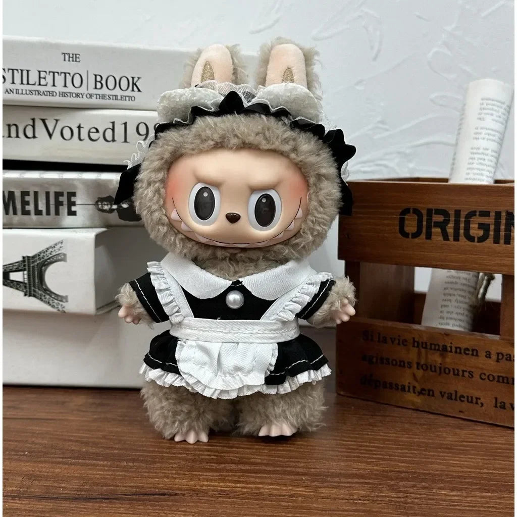 17cm Labubu Doll Clothes Capybara Cos Suit V1 V2 V3 Outfit Stylish Clothing Set for Plush Toy Dolls Accessories