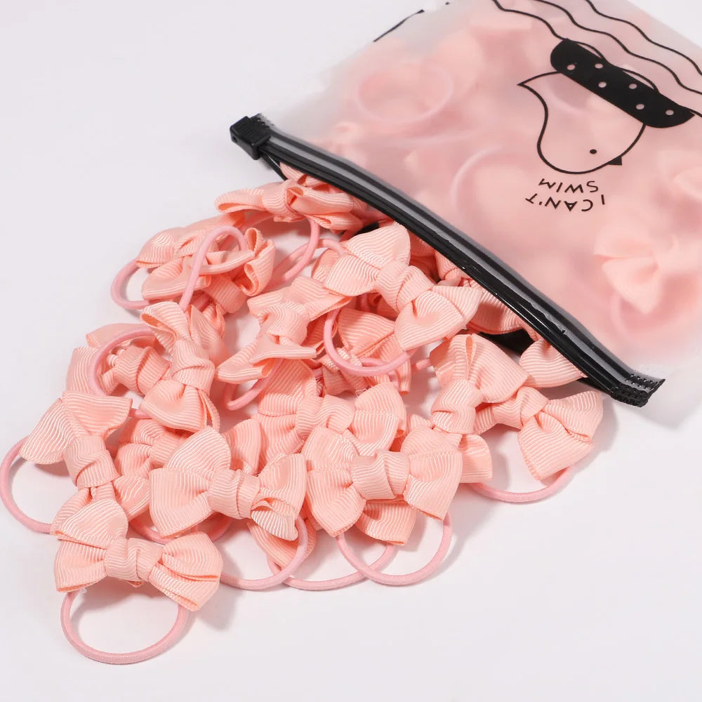 5Pcs Children Hair Ties Headdress Girls Scrunchies Elastic Hair Band Kids Hair Rope Bow Rubber Band Set Baby Accessories