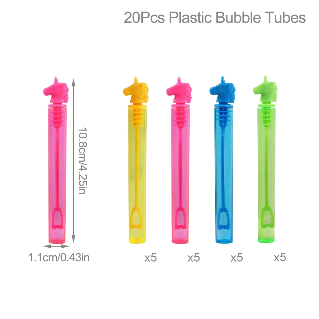 Blue Pink Unicorn Bubble Tube Soap Bottle Unicorn Birthday Party Decor Kids Favors Toys for Guests Gifts Baby Shower