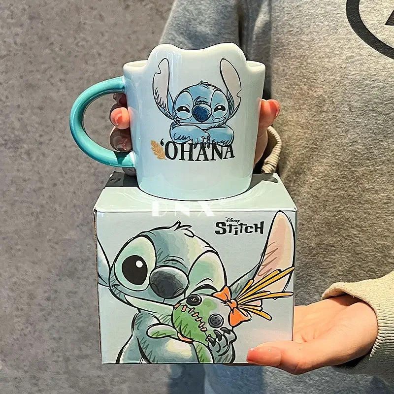 Best Selling Lilo & Stitch Creative Casual Ceramic Mug Office Desk Bedroom Restaurant Boys and Girls Birthday Gift Drinking Cup