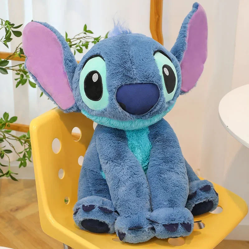 New Blue Pink Lilo & Stitch Hug The Duck Doll Cartoon Angel Plush Toy Cute Anime Soft Stuffed Kawaii Children's Birthday Gift