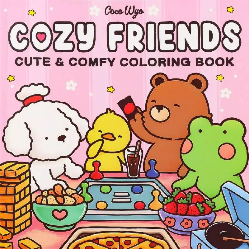 Coloring Book for Adults Teens Featuring Adorable Creatures in Cozy Moments Plants Flowers Cute Animals Relaxation Creative Gift