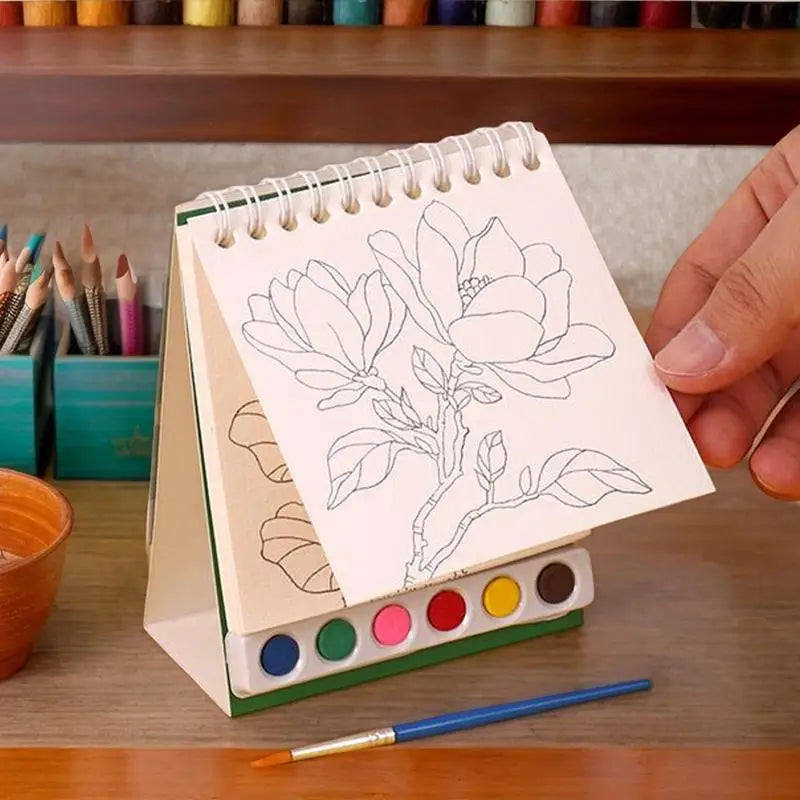 Coloring Book 20 Pages Portable Watercolor Coloring Book Kindergarten Colored Graffiti Enlightenment Note Picture Book