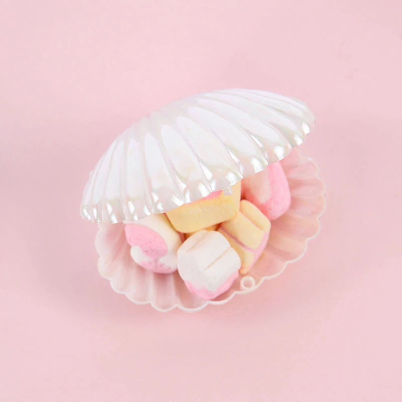 5/10pcs Shell Shaped Candy Gift Box Girls Mermaid Birthday Party Decor Wedding Baby Shower Favors Christmas Jewelry Storage Box
