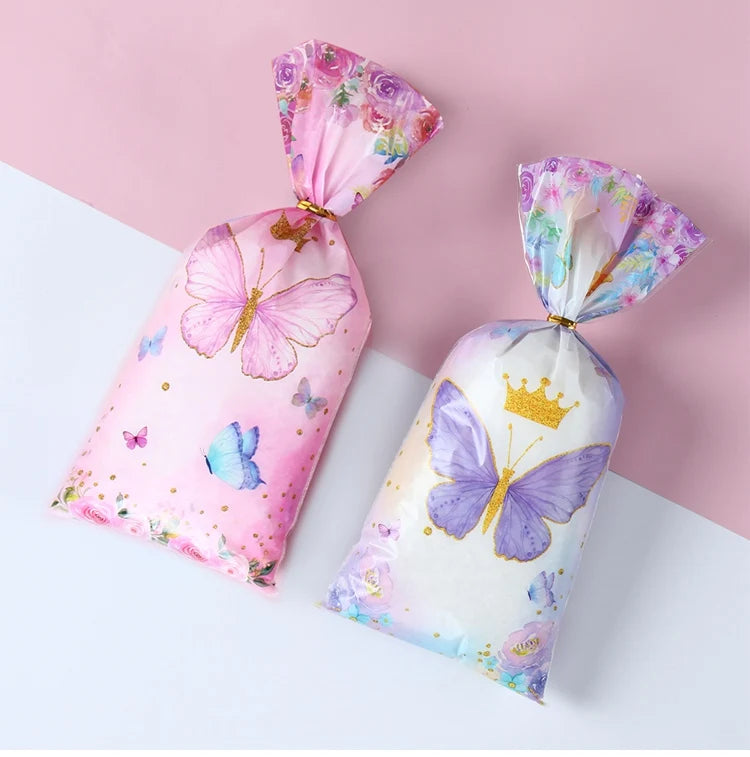 25/50/100pcs Unicorn Candy Bags Gift Packing Bags Birthday Party Decor Gift Bag for Guest Girl Birthday Supplies Baby Shower