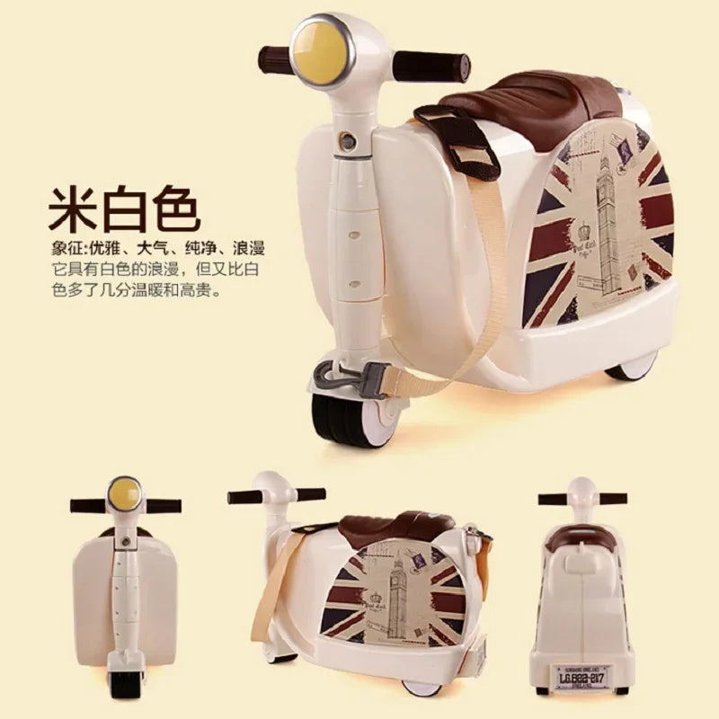 Children Travel luggage locker boy girl Can sit to Accept 50KG baby Multifunction creative suitcase kids Drag box