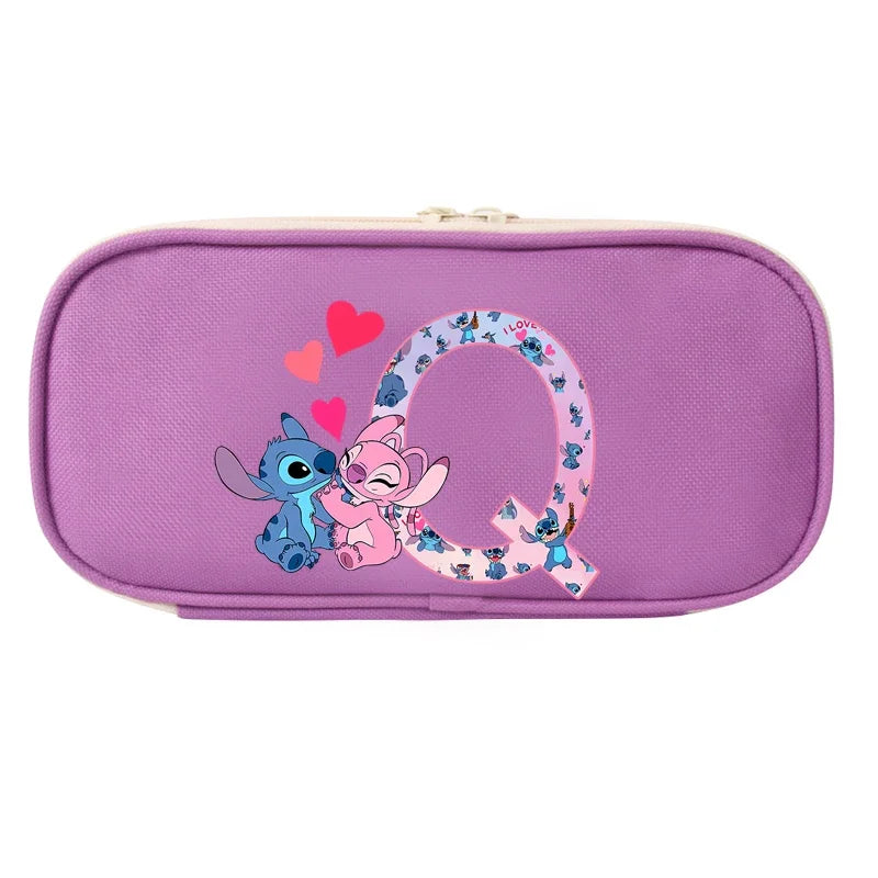 Lilo&Stitch Pencil Box Letter A B C Student School Supplies Stationery Kids Penbag Pencilcase Kawaii Boy Girl Birthday Cute Gift