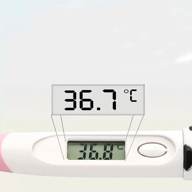 10 PCS Animal Cartoon Medical Thermometer Digital  Soft Head for Kids Child aldult fast Readings Ovulation High Accurate