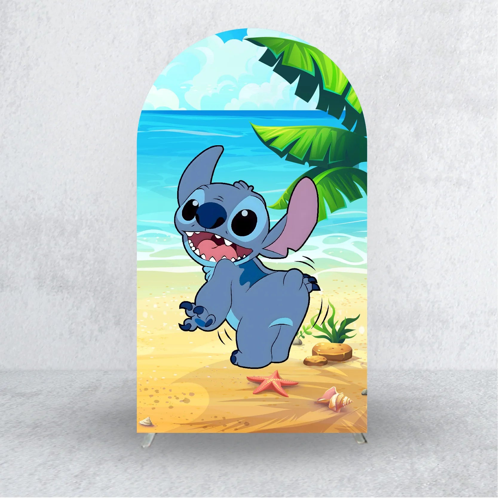 Lilo and Stitch Backdrops Arch Cover Elastic Fabric Kids Birthday Party Custom Decoration Supplies Photo Background Banner Props