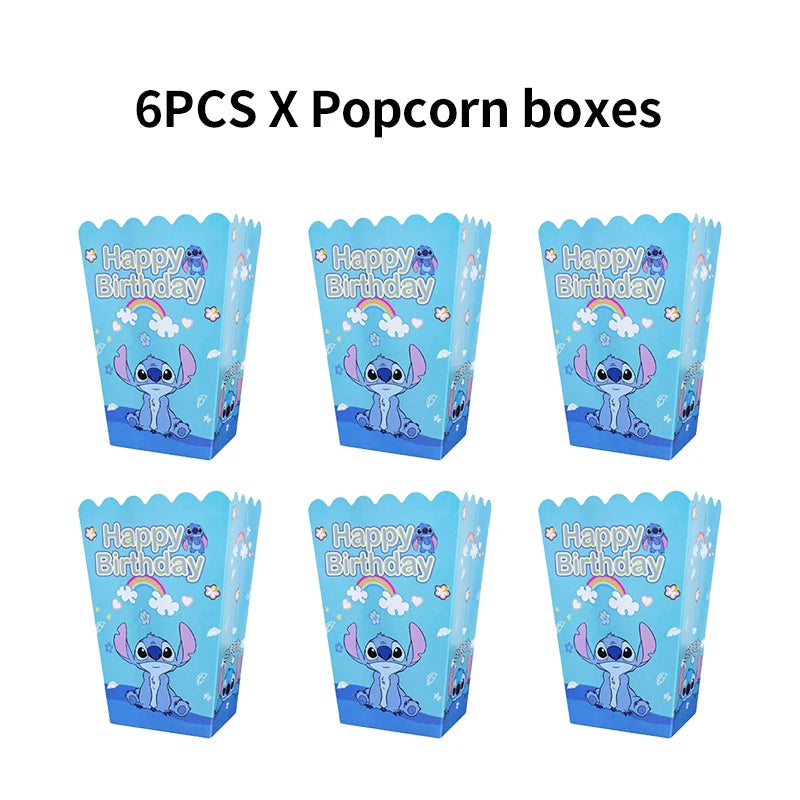 New Stitch Birthday Party Decoration Tableware Balloons Cups Plates Banner Straws Lilo And Stitch Theme Party Supplies Toy Gifts