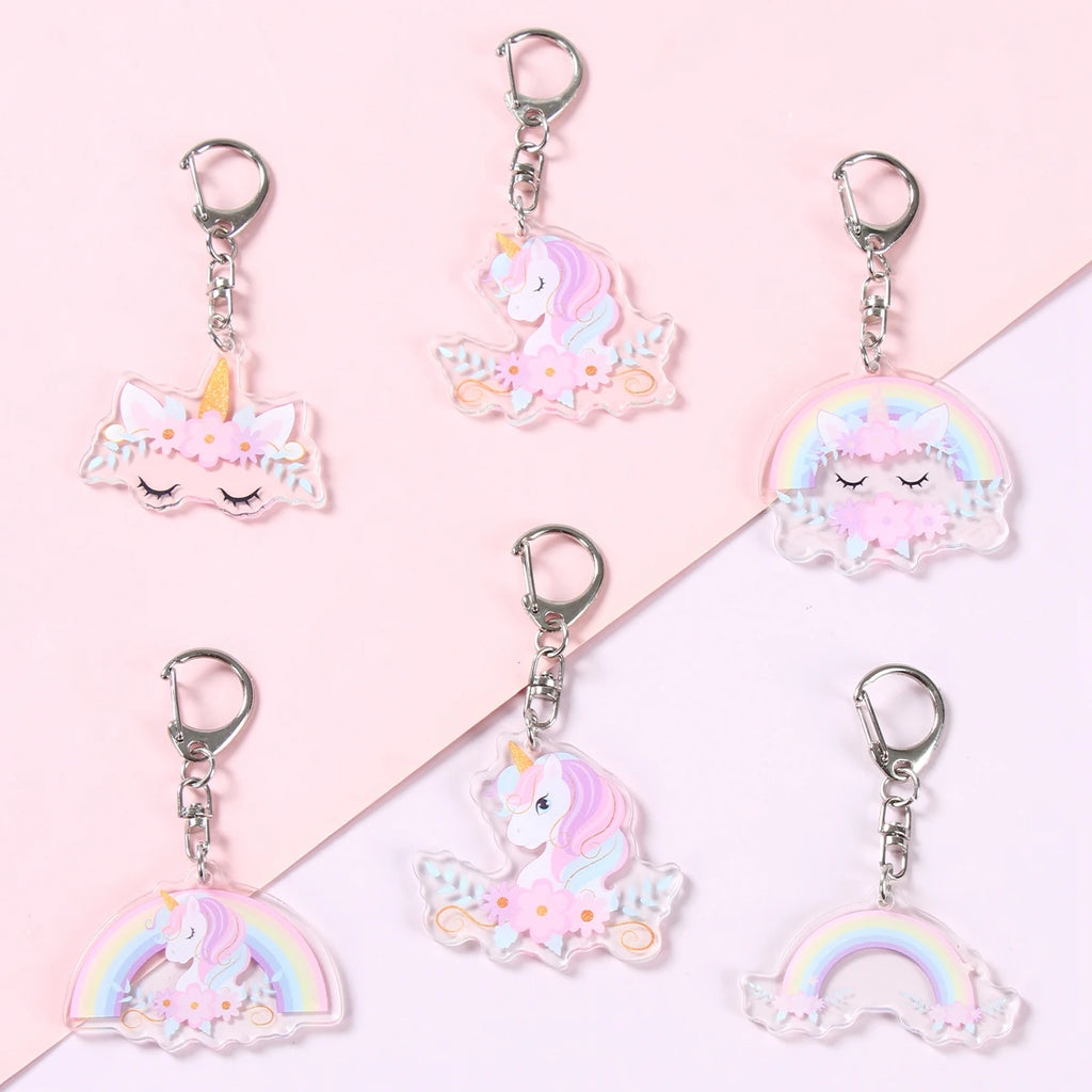 Rainbow Unicorn Disposable Tableware Happy 1st Birthday Party Decorations Kids Favors Gifts Unicorn Baby Shower Girls Supplies