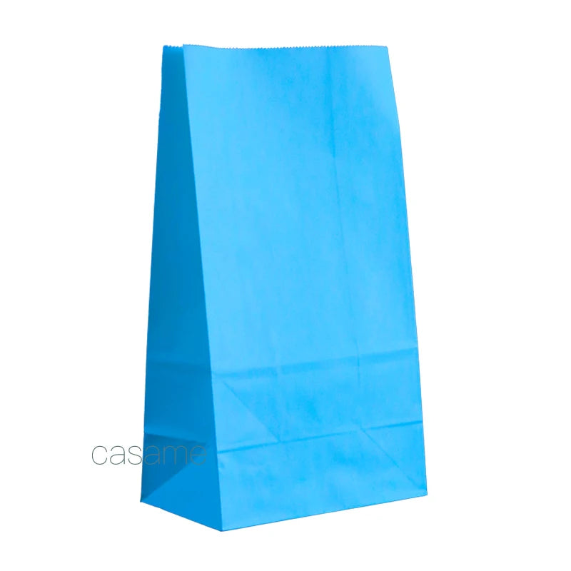 10 pcs Colored Paper Bags Party Favor Bags Goodie Bags Colorful Rainbow Gift Bags Treat Goody Bags for Christmas Birthday