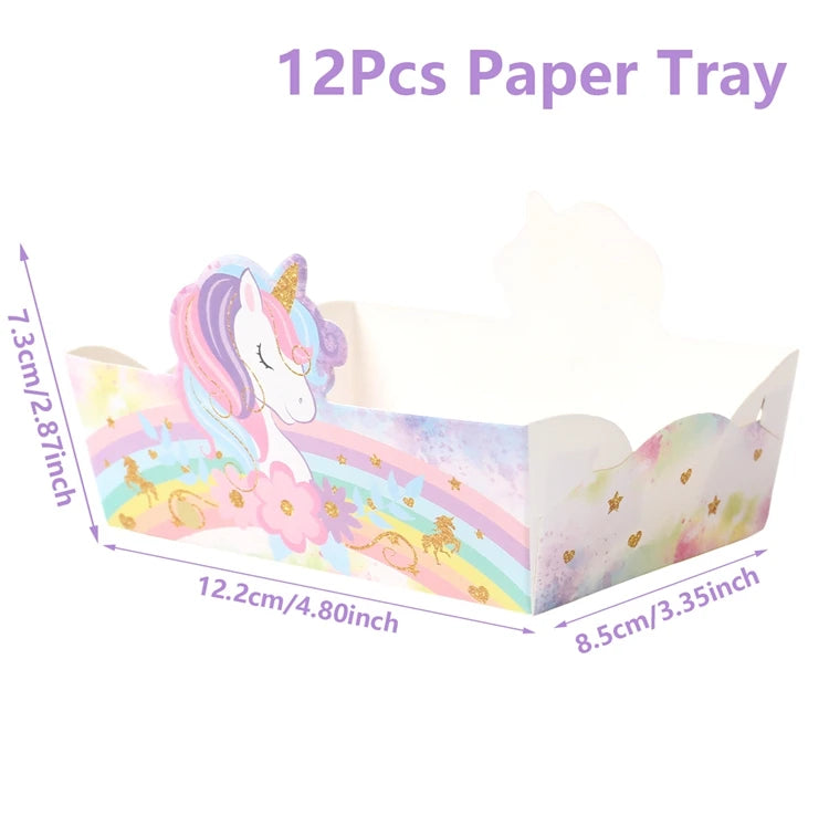 Unicorn Party Supplies Rainbow Unicorn Paper Plates Cups Napkin for Baby Shower First Girls Birthday Party Decorations