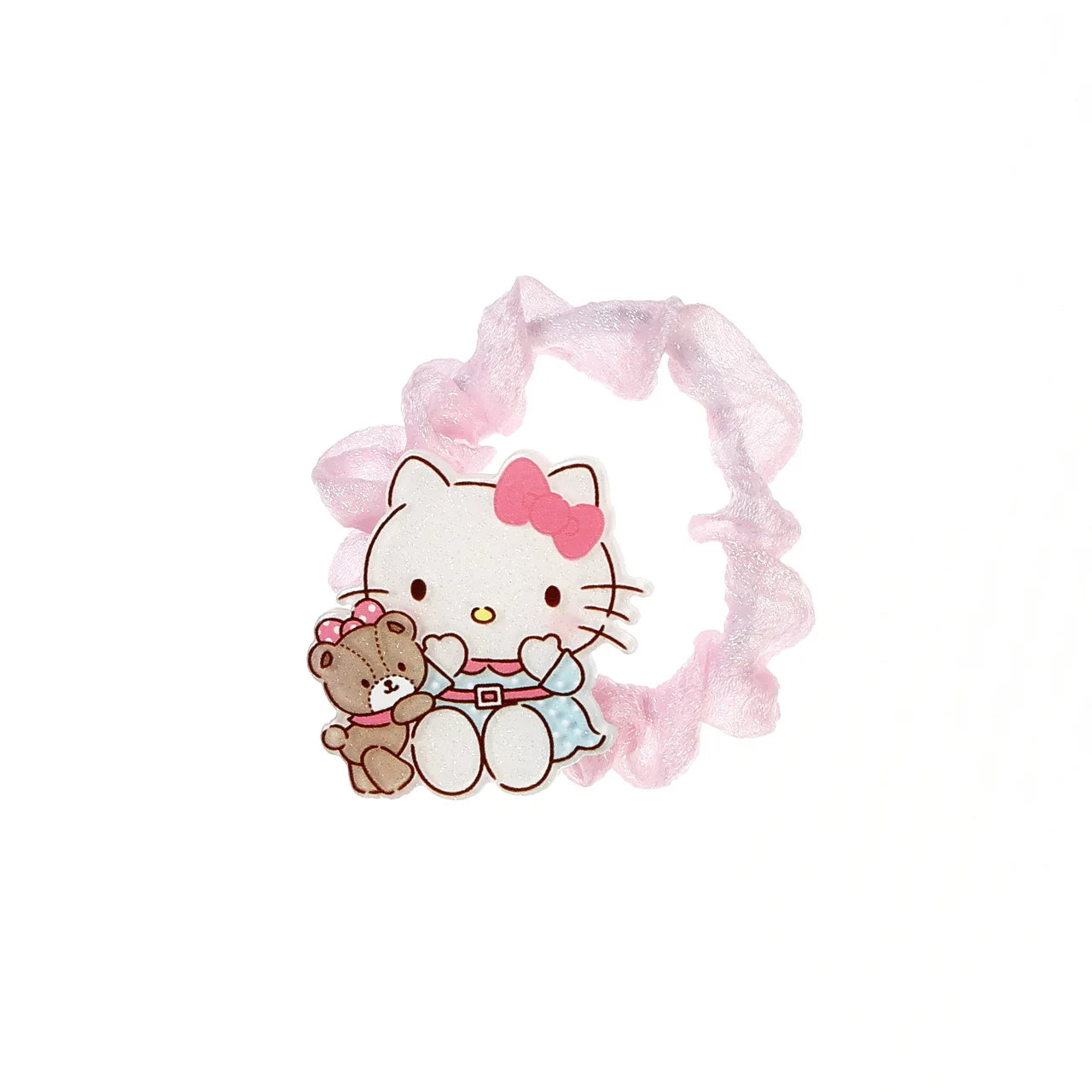 Sanrio Hello Kitty Cat Hair Band Cute Cartoon Girl&Child Sweet Kawaii Bestie Hairpin Charm Ponytail Holder Holiday Gifts