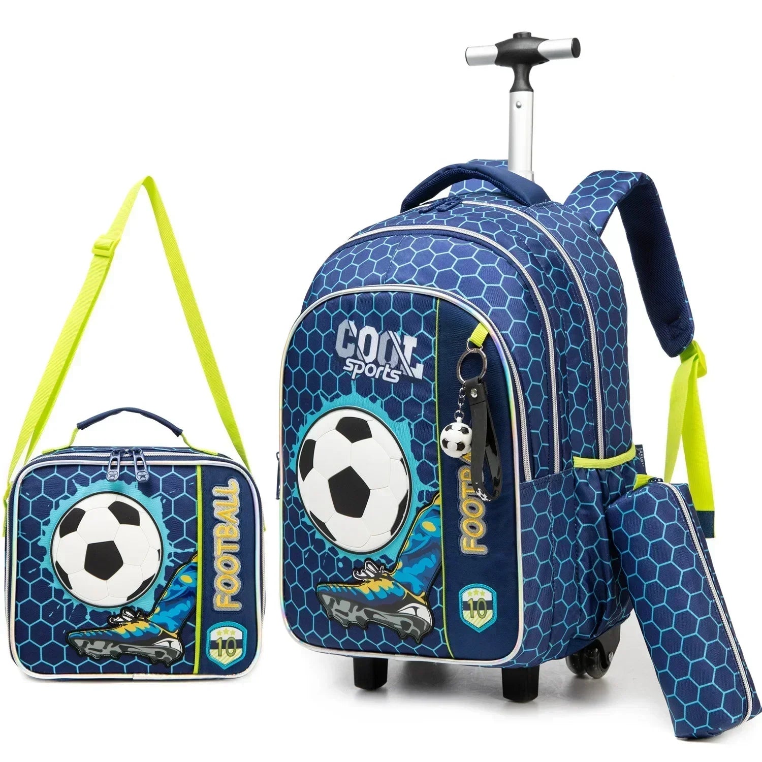 Children's School Backpack with Wheels Kids Wheeled School Bag Teenagers Bag Girls Canvas Backpack Travel Luggage Trolley Bags