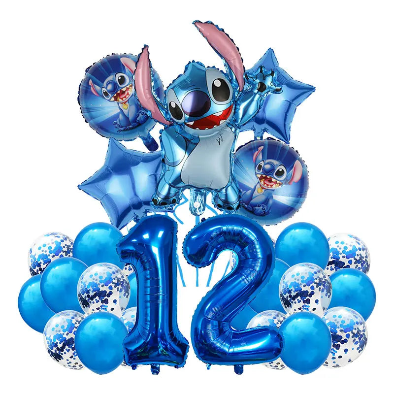 Lilo and Stitch Birthday Decoration Balloons Banner Backdrop Tablecloth Plates Cups Napkins Straws Event Party Supplies for Kids