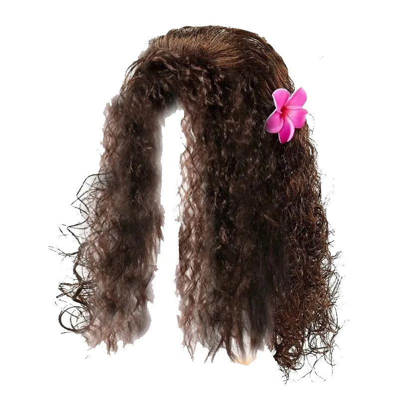 Moana New Dress Girls Princess Clothes Kids Dress Up Vaiana Necklace Pig Chick Children Carnival Party Summer Costume Set 2-10T