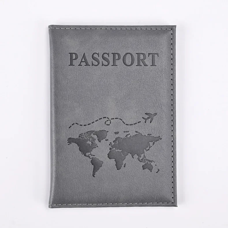 Unisex Airplane Passport Cover Women Men Travel Passport Case Leather Pink Cute Passport Wallet Purse Girl Card Holder Bags