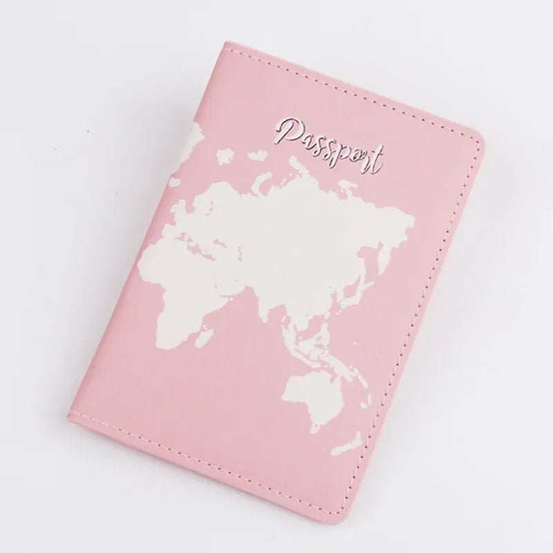Pink Purple Women Girls Passport Cover Case for Travel Accessories PU Leather Passport Holder Protector Sleeve with Card Slot