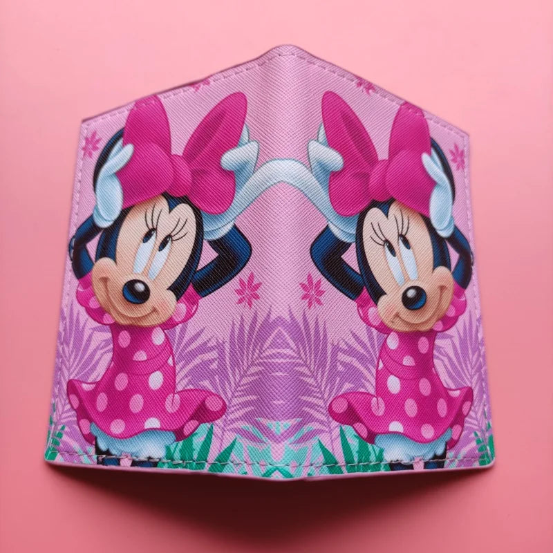 Lovely Minnie Passport Cover for Girls Travel Passport Case Leather Red Cute Passport Wallet Purse Kids Passport Holder