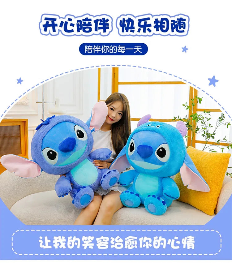 Big Size 55cm Cartoon Plush Toy Dolls Stitch Sullivan Doll Blue Stitch Kids Christmas Pillow Doll Baby Cloth Doll Ornament Gift