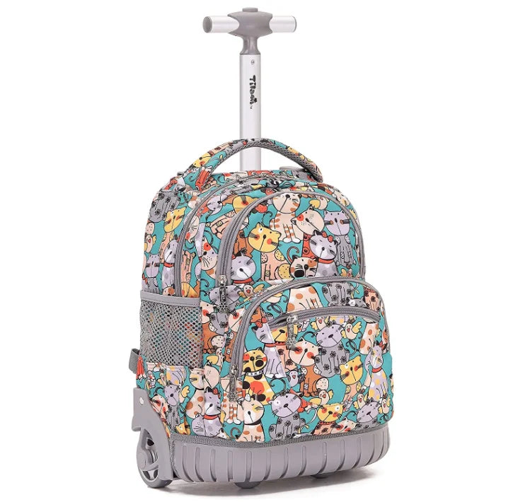 Children Rolling Backpack 16 inch Set 3 in 1 with Lunch Bag  Pencil Case for Girls Kids Travel Trolley Rolling Luggage Suitcase