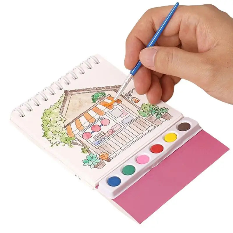 Coloring Book 20 Pages Portable Watercolor Coloring Book Kindergarten Colored Graffiti Enlightenment Note Picture Book