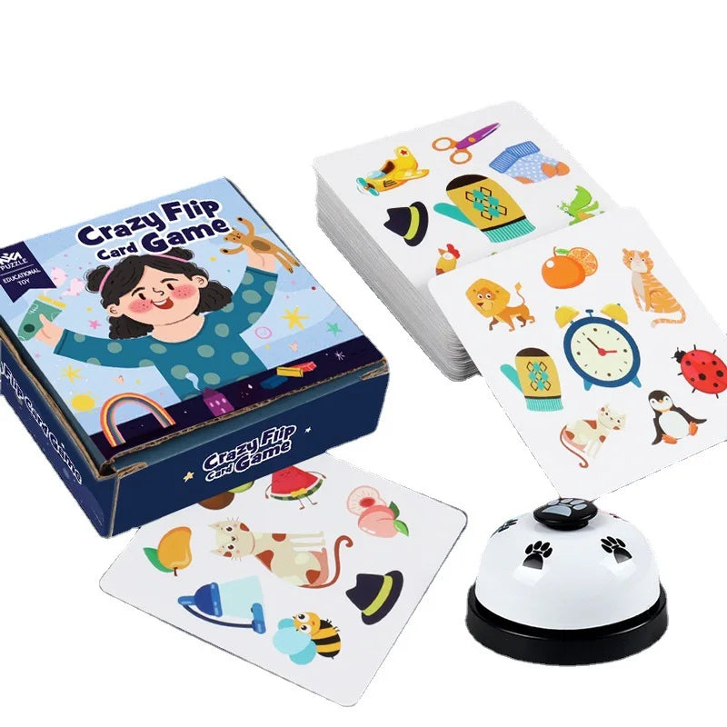 Crazy Flip Card Cognition Matching Game Reaction Brain Memory Training Interactive Table Game Kids Montessori Educational Toys