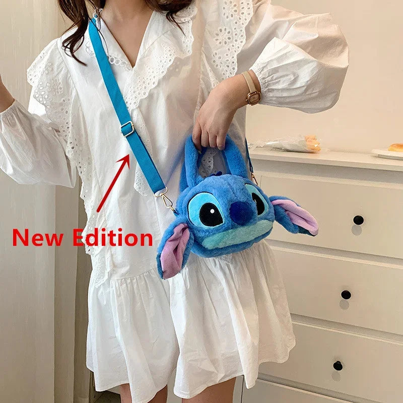 Stitch Plush Cartoon Messenger Bag Children Cute Toy Doll Bag Soft Girl Shoulder Bag