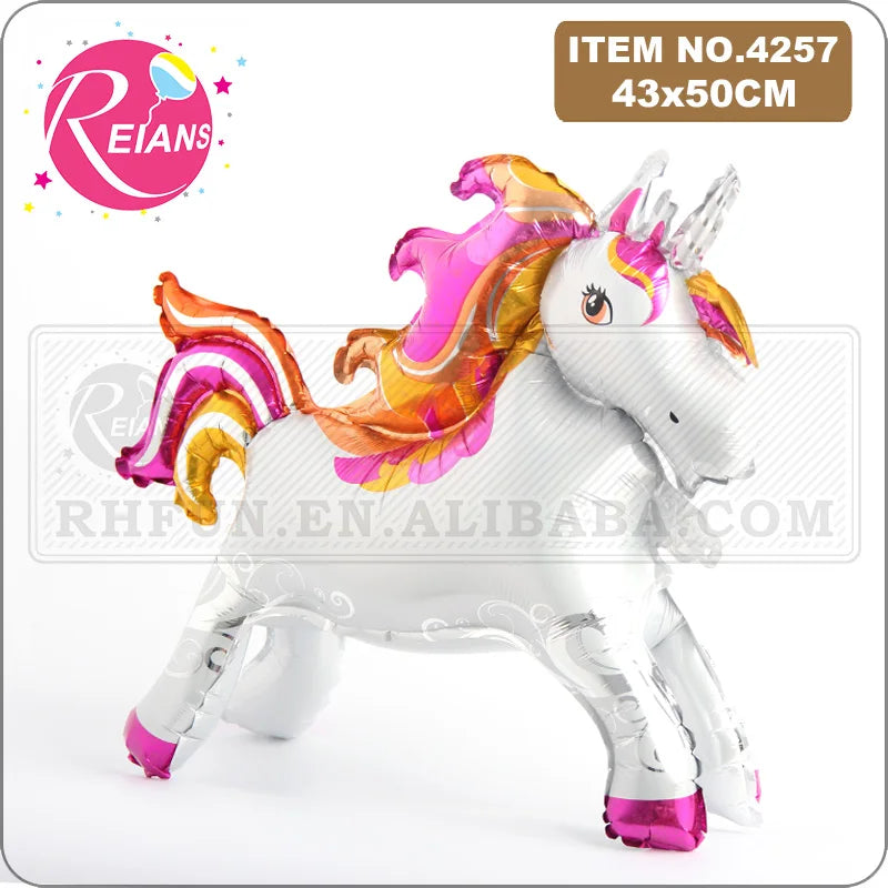 Unique Stand steadily Unicorn Birthday Party Decorations Supplies Wedding Engagement Children's Day Foil Unicorn Balloons globos